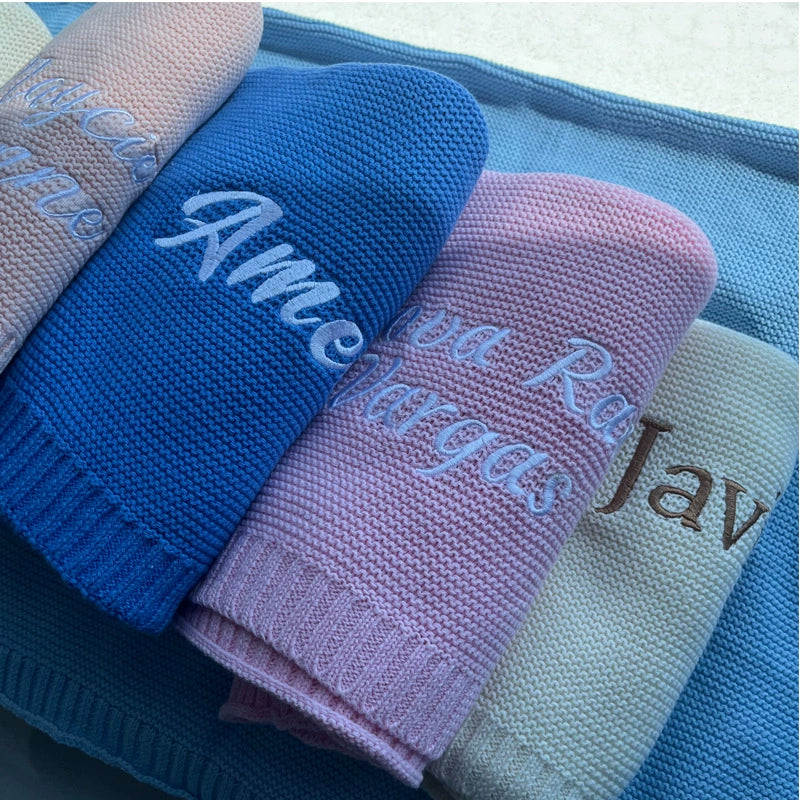 personalised embroidered name blanket