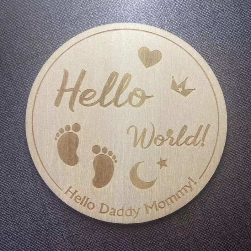 Hello World Baby Announcement Sign
