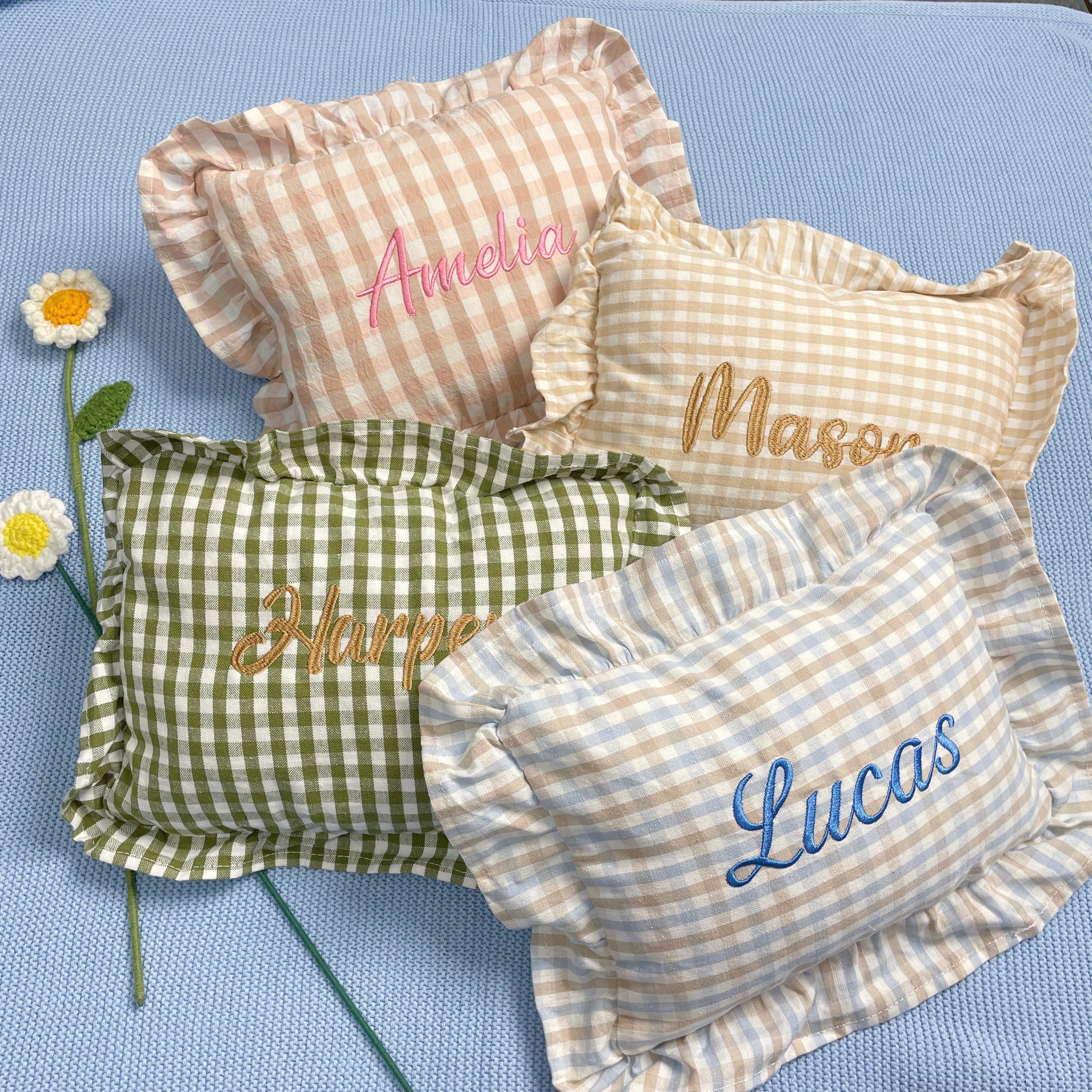 Personalized Baby Name Pillow with Ruffles