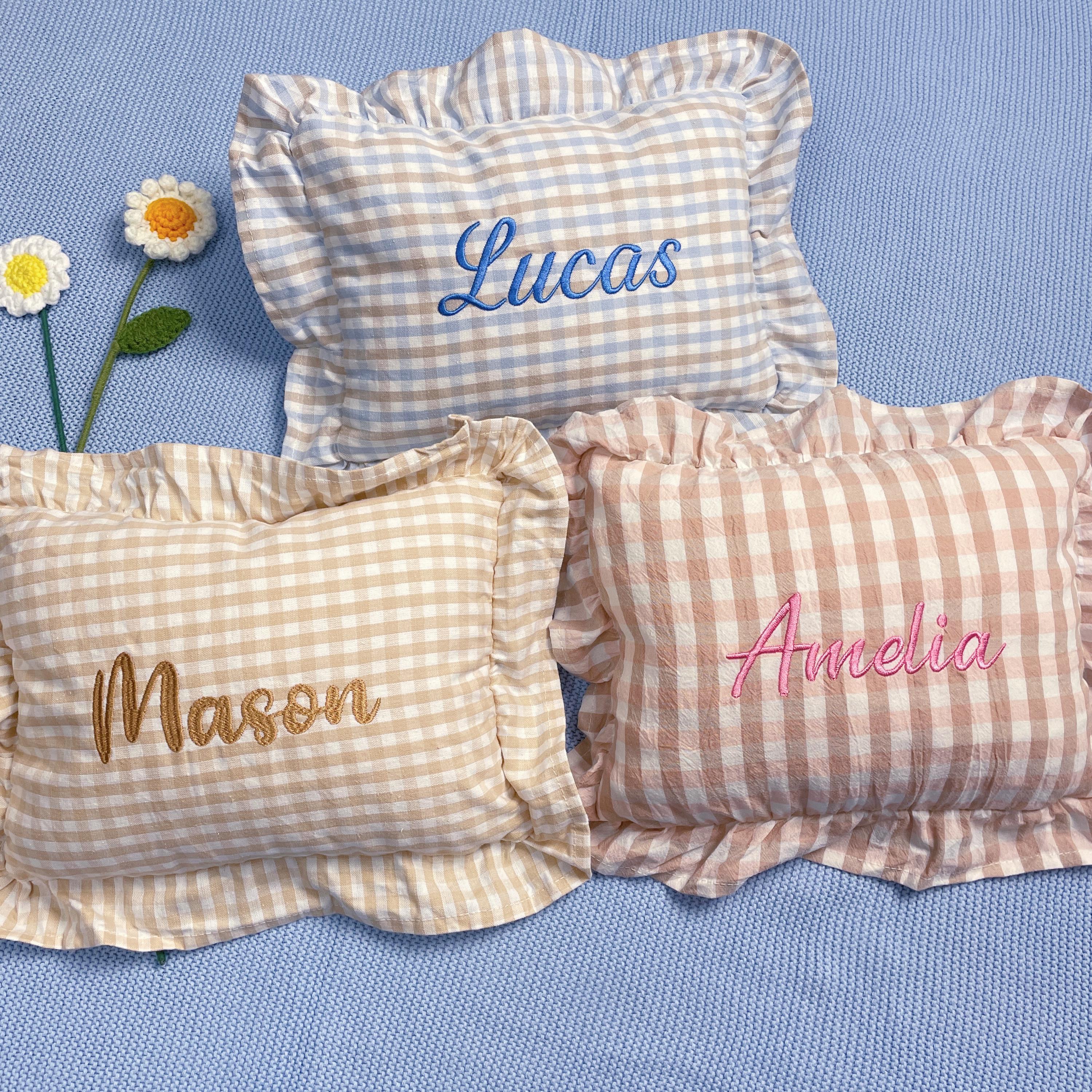 Personalized Baby Name Pillow with Ruffles