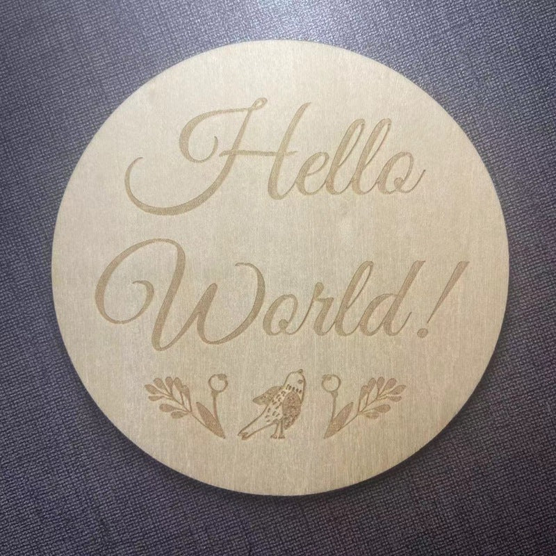 Hello World Baby Announcement Sign