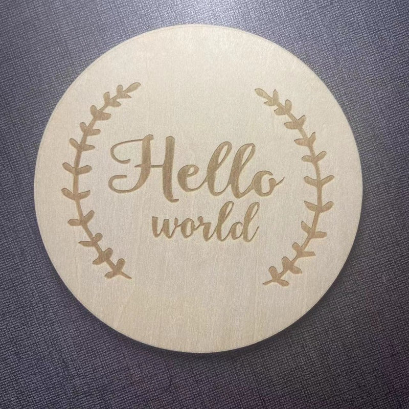 Hello World Baby Announcement Sign