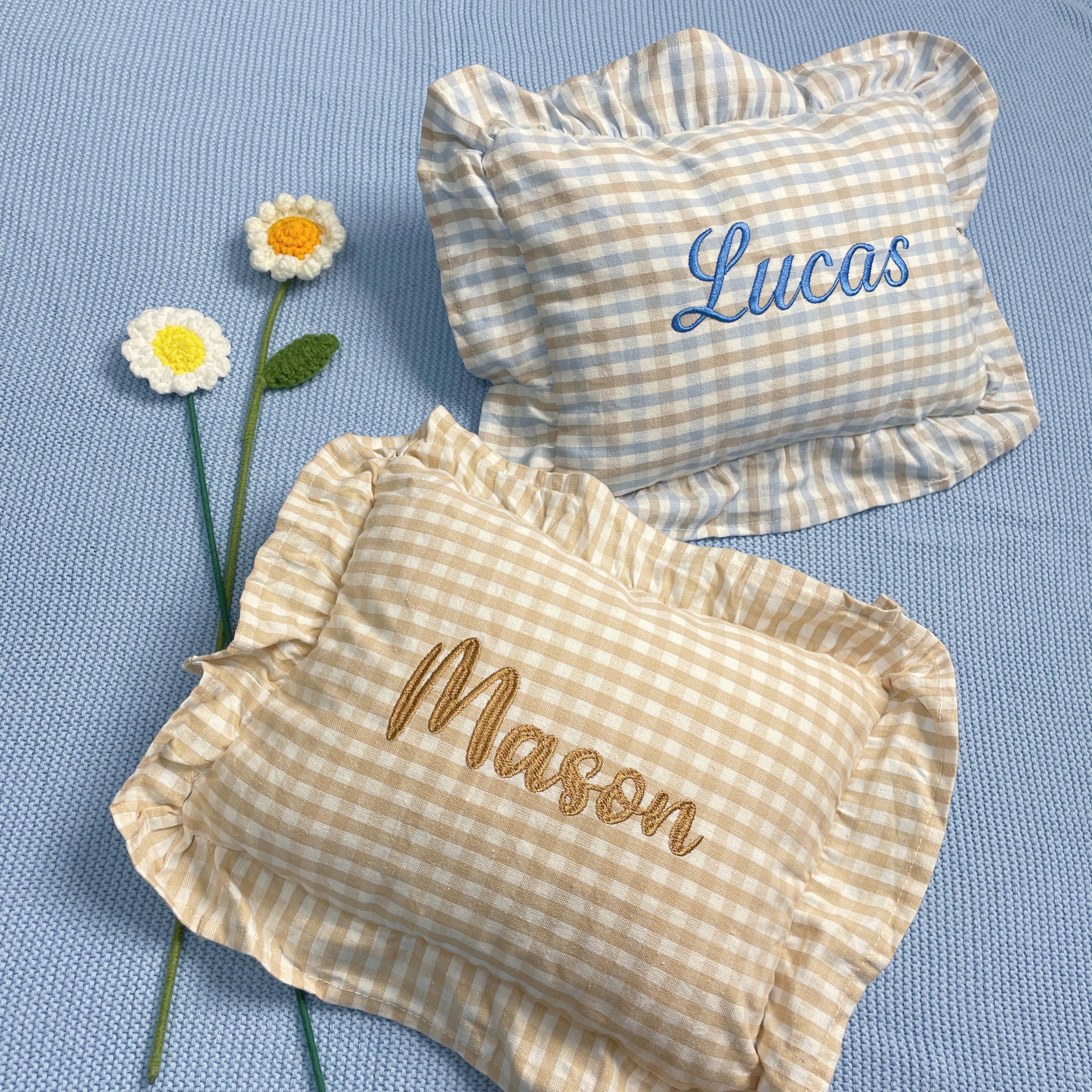 Personalized Baby Name Pillow with Ruffles