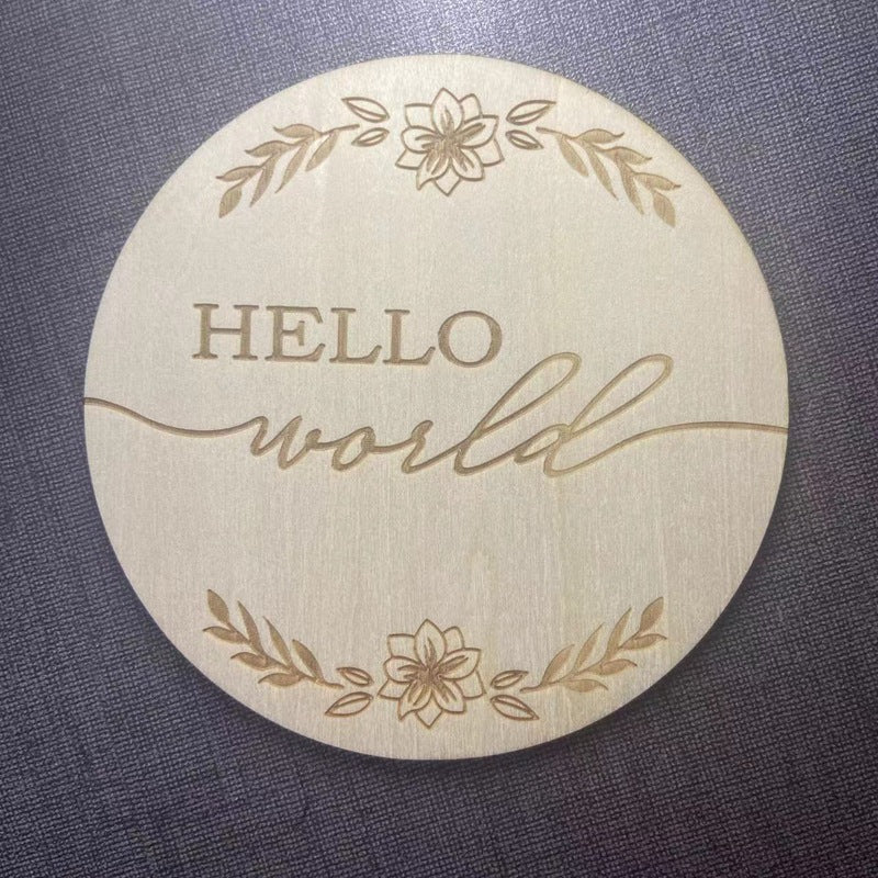 Hello World Baby Announcement Sign