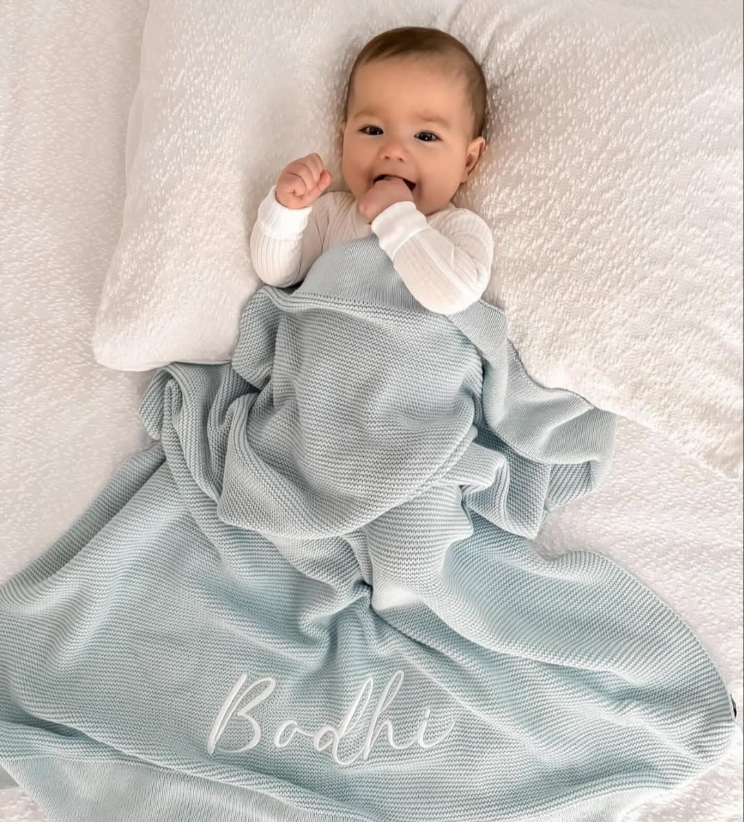 personalised embroidered name blanket