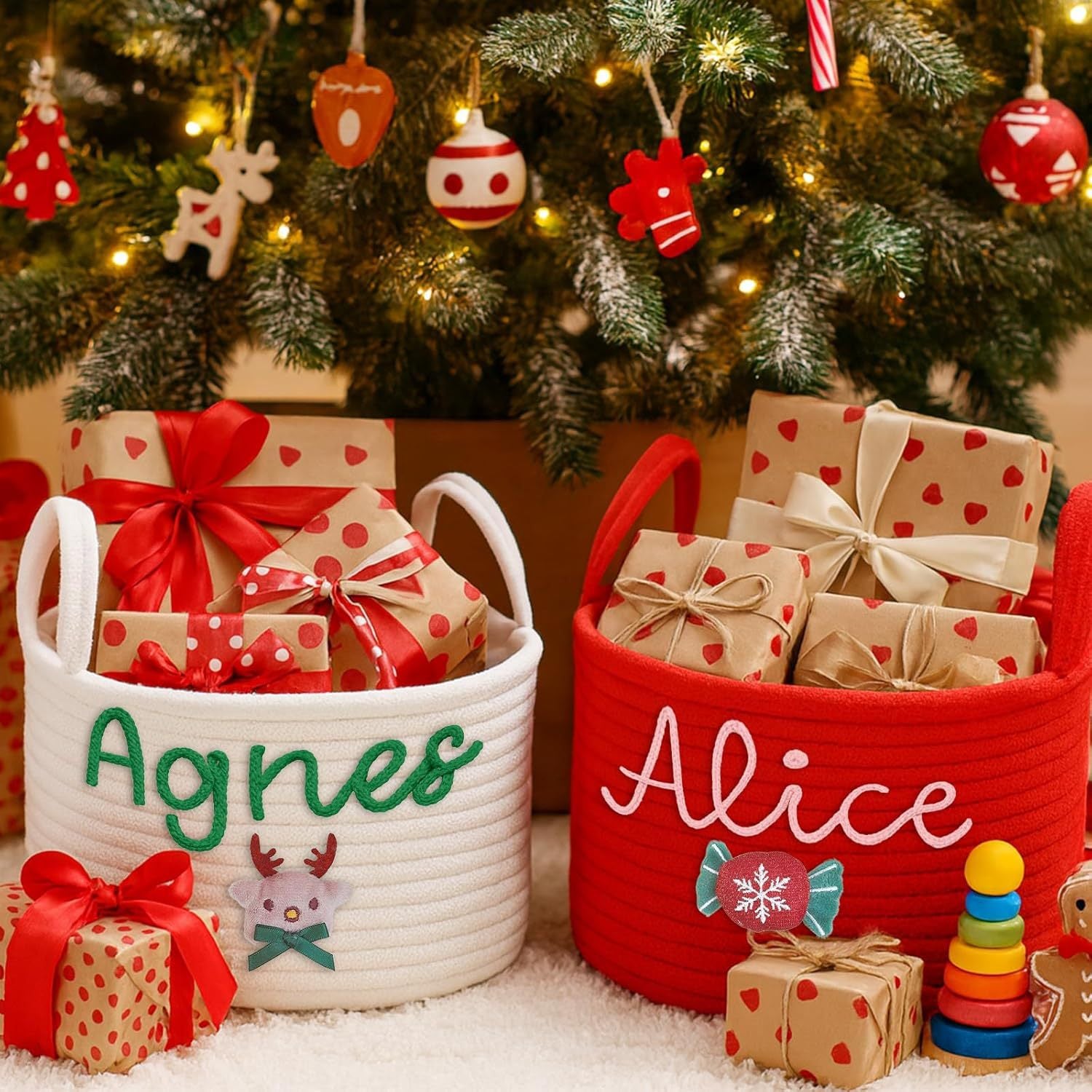 Handmade Cotton Rope Baby Toy Organizer