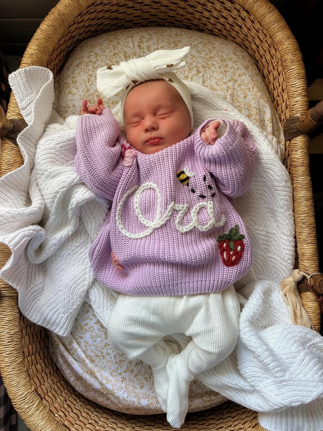 Custom Embroidered Baby Name Sweater