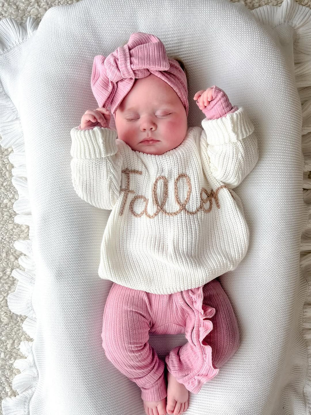 Custom Embroidered Baby Name Sweater