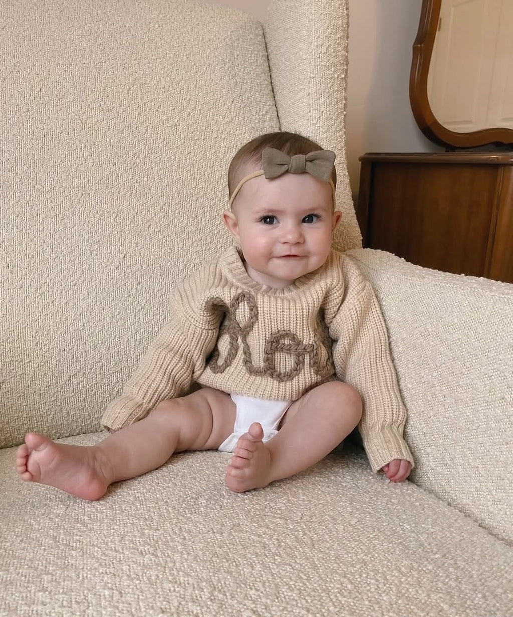 Custom Embroidered Baby Name Sweater