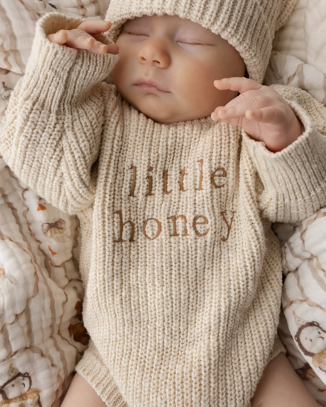 knit frill leg newborn announcement romper