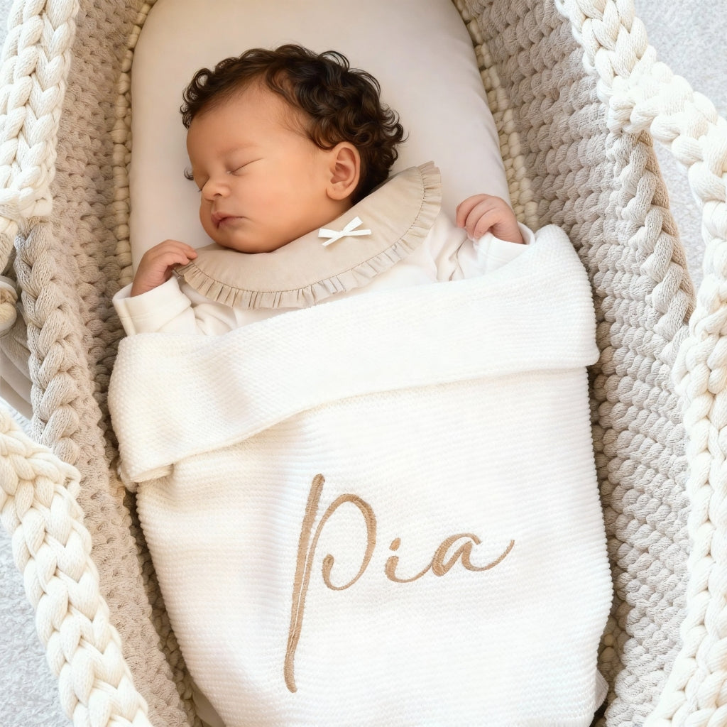 personalised embroidered name blanket