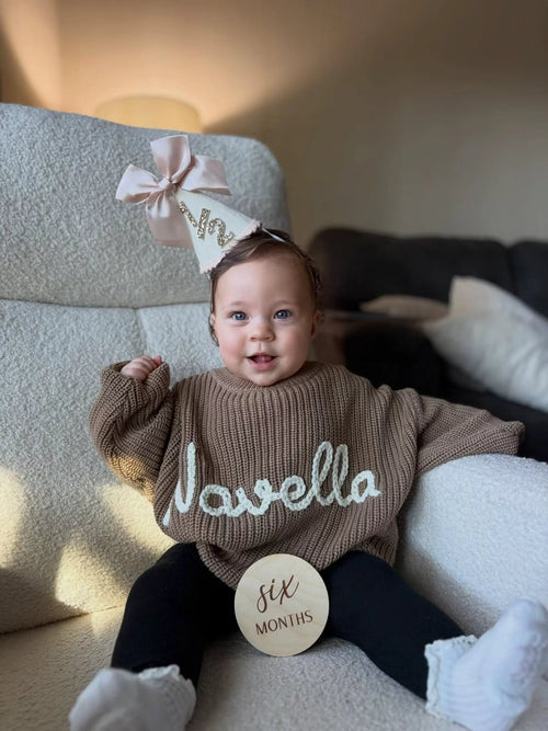 Custom Embroidered Baby Name Sweater