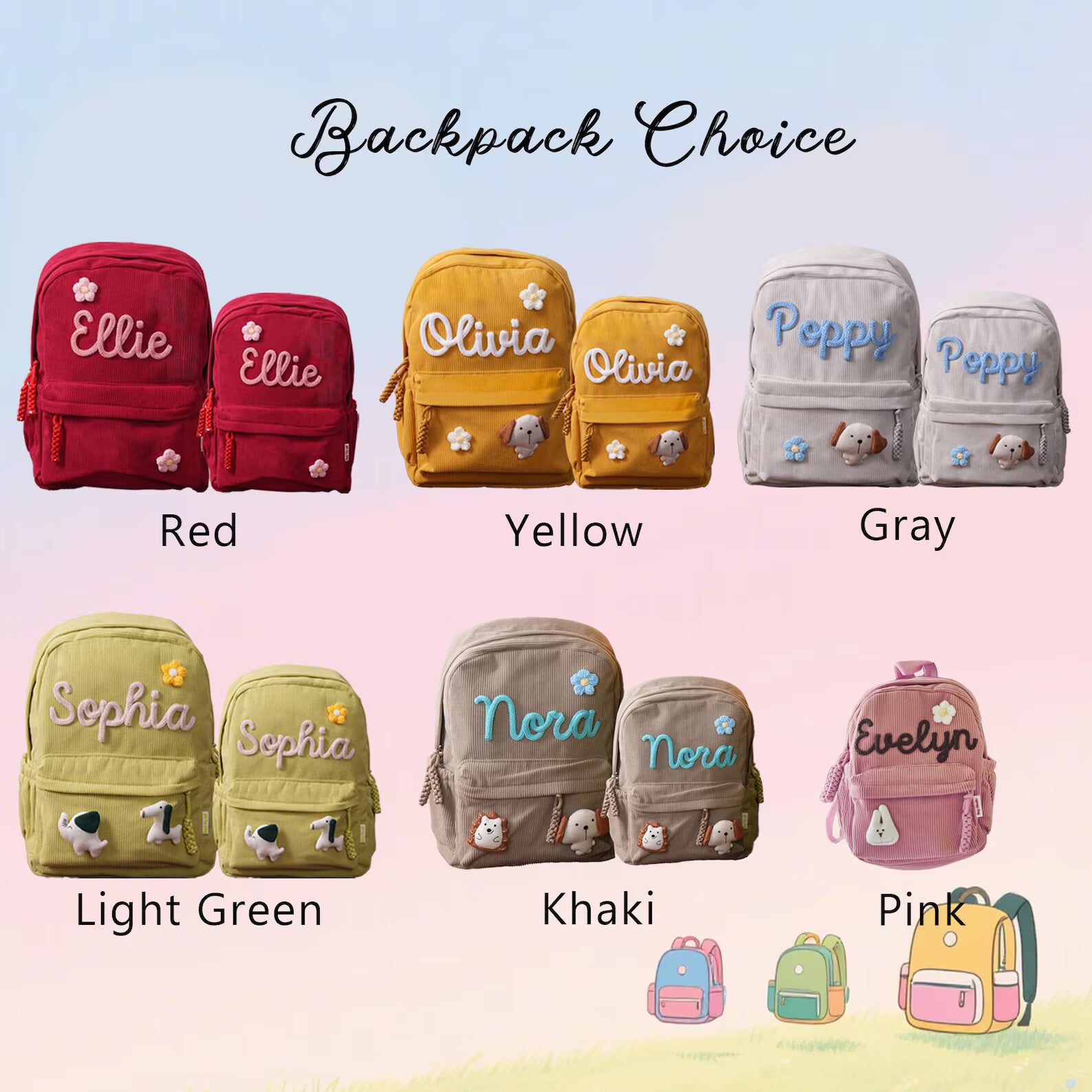 Custom Kids Name Backpack