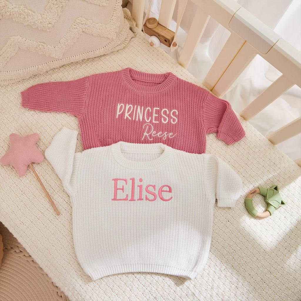 Embroidered kids name sweater