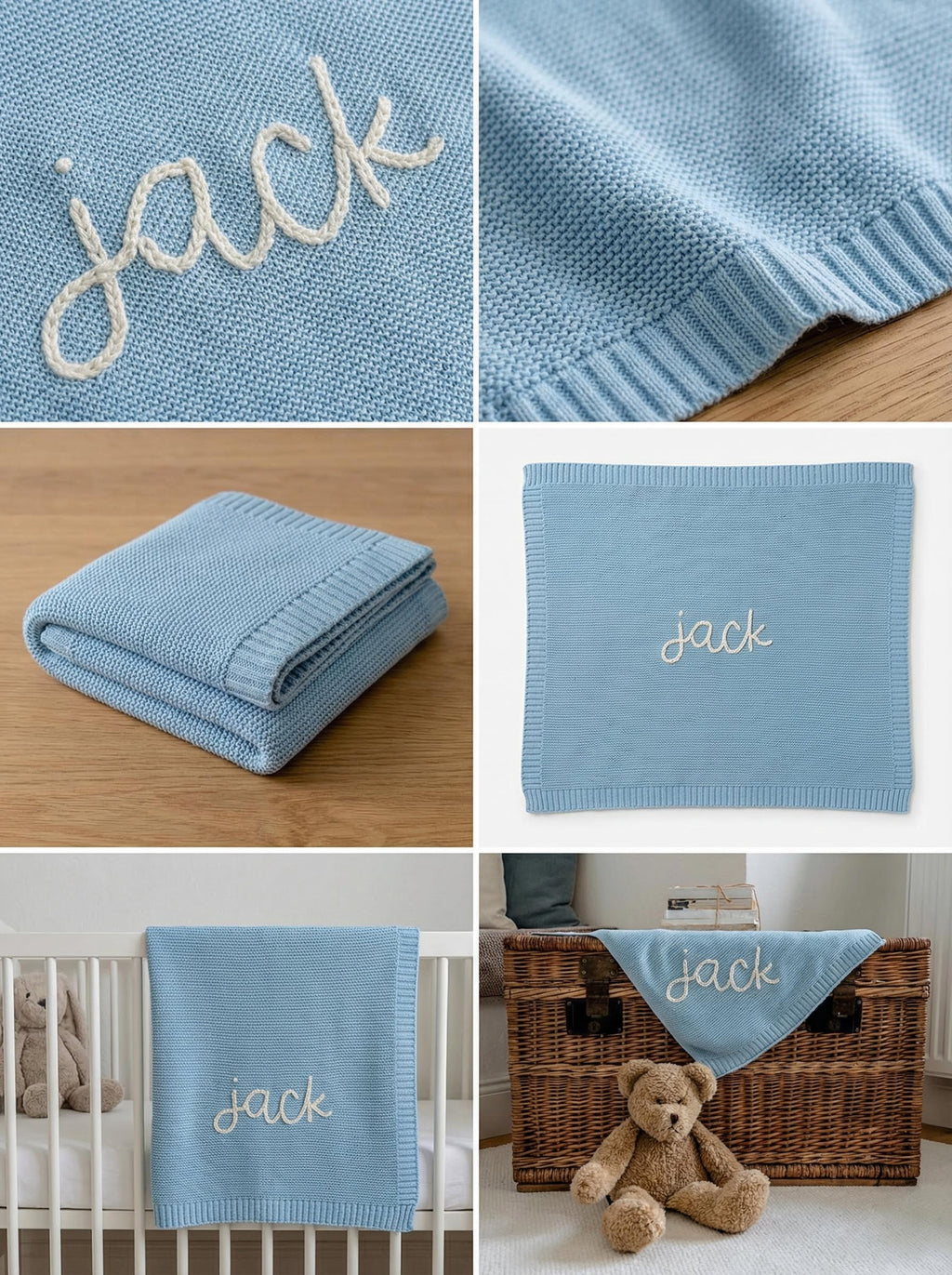 Personalised Knitted Name Blanket