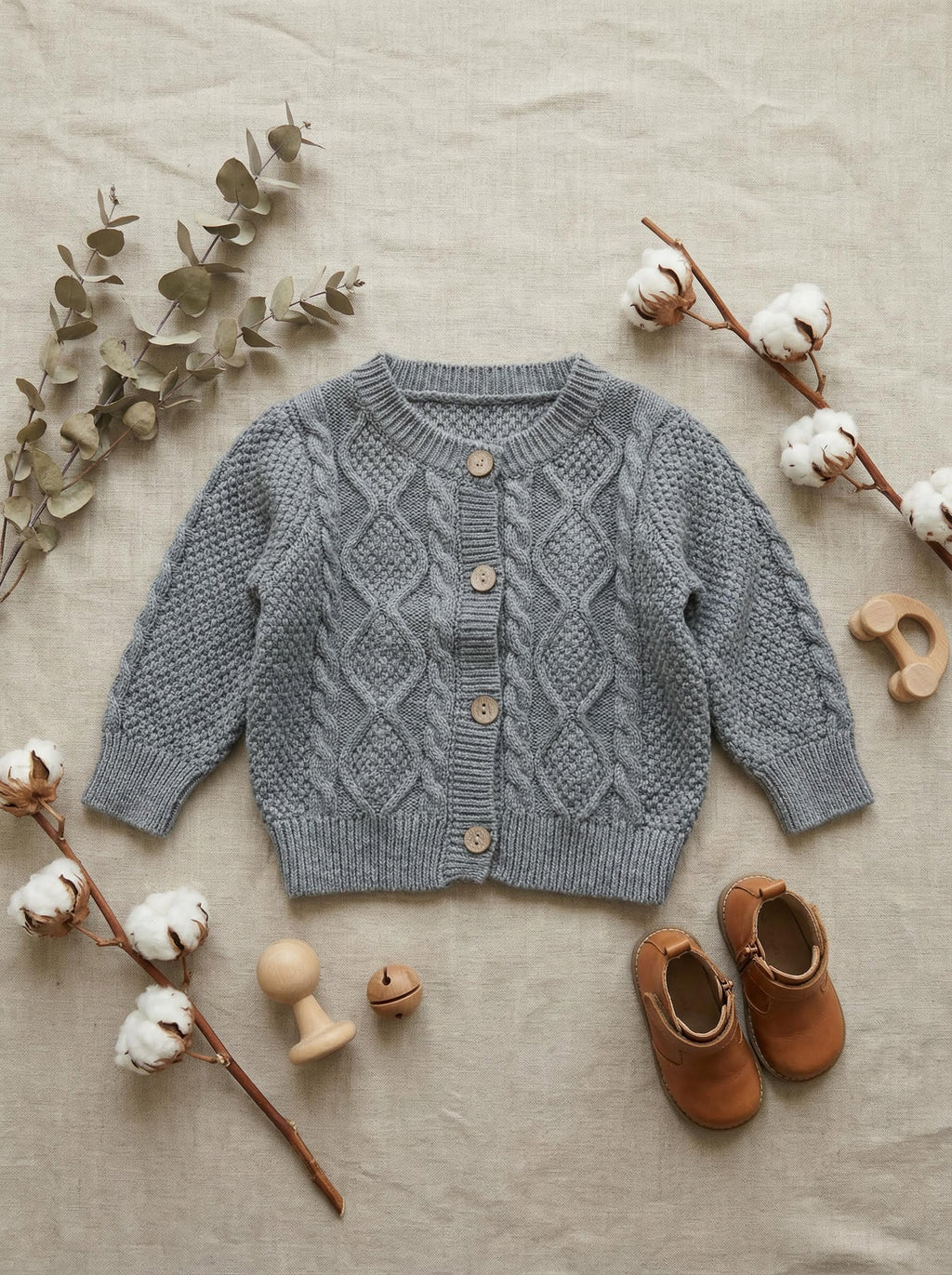 Mombob Cardigan in Natural