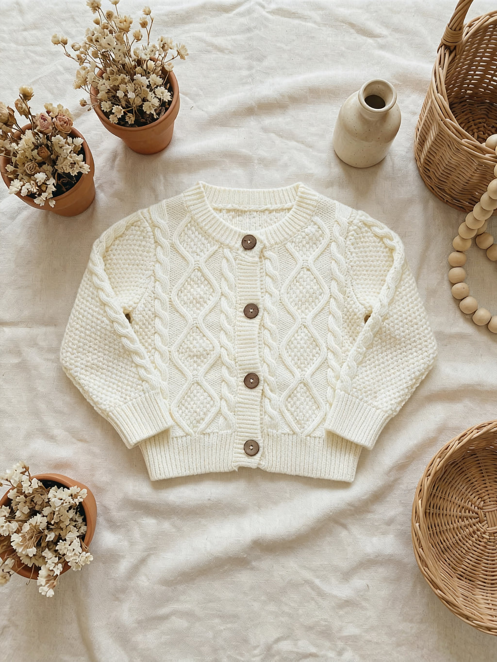 Mombob Cardigan in Natural